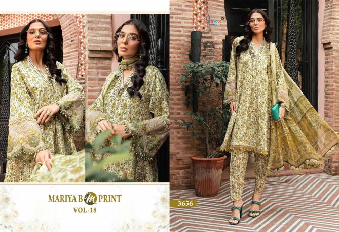 Mariya B M Print Vol 18 By Shree Embroidery Patch Cotton Pakistani Suits Suppliers In Surat
